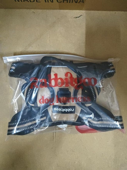 rabbitgoo Dog Harness No Pull with 2 Leash Clips, Adjustable Soft Padded, Reflective Oxford No Choke Pet Vest with Easy Control Handle for Small Dogs, Beige, S