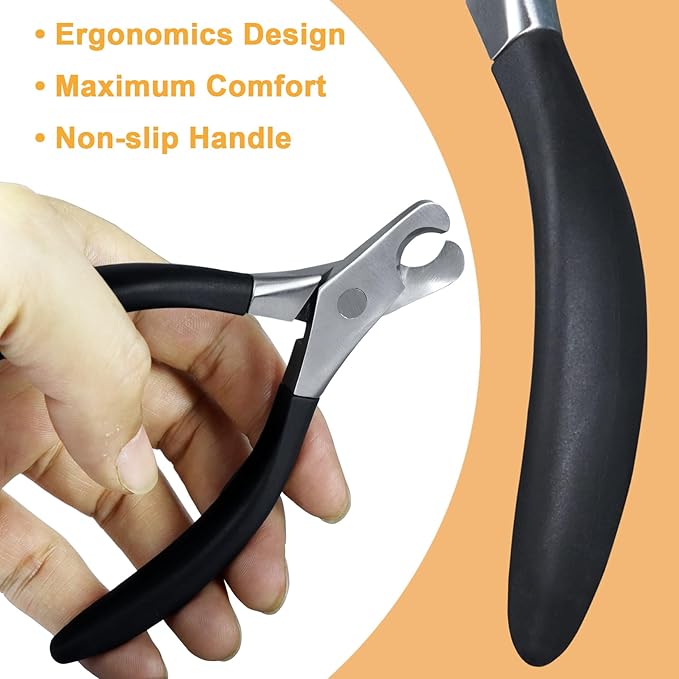 Large Dog Nail Clippers and File Set for Thick Nails Heavy Duty 420 Stainless Steel Grooming Kit, Anti-Slip Handle &PU Leather Case –Safe Trimming for Giant Breeds