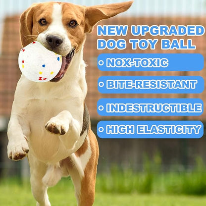 Dog Balls Dog Toys 4pack Tennis Balls for Dogs, Durable Chew Toy Water Toy Fetch Ball for Large Medium Small Dog and Puppies, Perfect for 2.5" Automatic Dog Ball Launcher (ETPU Material)
