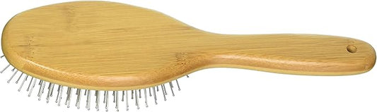 Pro-Finish Pin Grooming Brush with Carbonized Bamboo Handle, Large, 9"