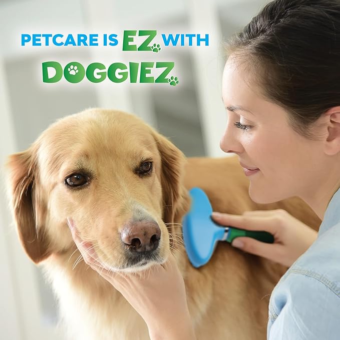Double Row Dog Rake Deshedding Comb for Matted Hair - Top Fur & Undercoat Deshedding Brush for Dogs & Cats, Long Hair & Short - Undercoat Rake Brush for Shedding - Grooming Tool