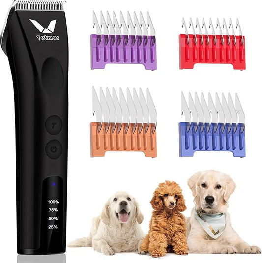 Professional Animal Pet Dog Cat and Horse Cordless Hair Clipper Grooming Kit with 5 in 1 Blade