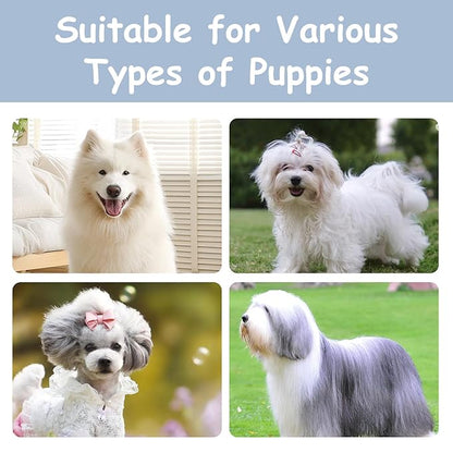Cloud Shape Small Dog Grooming Brush 2 Pcs Puppy Brush for Small Dogs Suitable for Yorkshire Terrier Shih Tzu Maltese(Blue,Pink)