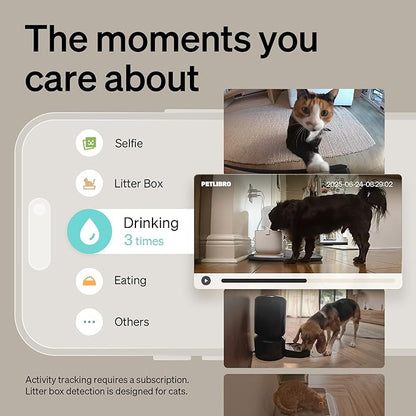 PETLIBRO AI Pet Camera Indoor with Phone App, 360° Auto Tracking Dog Camera Multi-Pet Recognition & AI Day Summary, 1080p Cat Camera Night Vision, 2-Way Talk WiFi Cam Pet with 2.4G/5G