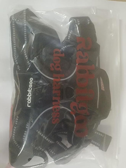 rabbitgoo Dog Harness No Pull with 2 Leash Clips, Adjustable Soft Padded, Reflective Oxford No Choke Pet Vest with Easy Control Handle for Large Dogs, Blue Coral, XL