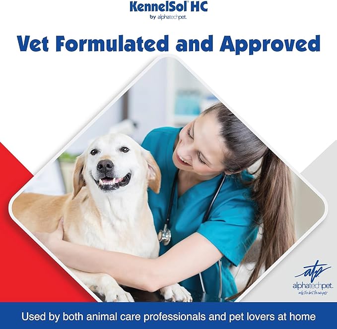 KennelSol 1-Step Kennel Cleaner - EPA Registered Liquid Concentrate Disinfectant and Deodorizer, Effective Against Bacteria and Viruses - 5 Gallons by Alpha Tech Pet