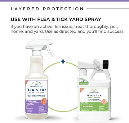 Wondercide - Flea, Tick & Mosquito Spray for Dogs, Cats, and Home - Flea and Tick Killer, Control, Prevention, Treatment - with Natural Essential Oils - Pet and Family Safe - Rosemary 128 oz