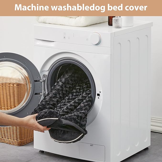 WNPETHOME Dog Bed Medium Size Dog, Washable Sofa Dog Bed with Waterproof Lining & Non-Skid Bottom, Orthopedic Egg Foam Couch for Pet Sleeping, Pet Bed