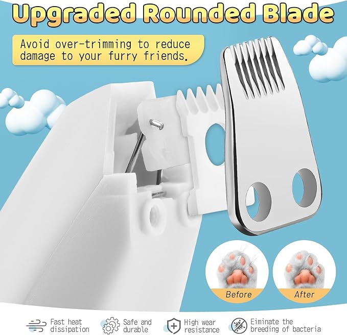 Dog Paw Trimmer with LCD Display, for Dogs Hair for Dogs, Electric Dog ，Cat Paw for Grooming (White)