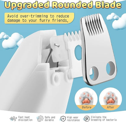 Dog Paw Trimmer with LCD Display, for Dogs Hair for Dogs, Electric Dog ，Cat Paw for Grooming (White)