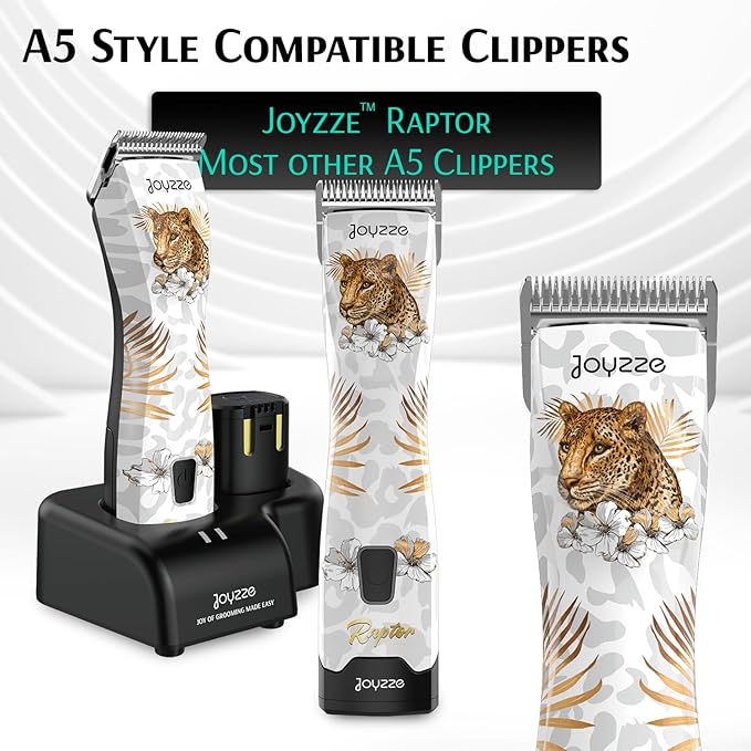 Raptor/Falcon Series A Wide Blade - Professional Grade Dog Clipper Grooming Blade, Detachable, Replacement Blades - Stainless Steel, Coated Ceramic,(A Series #5FW)