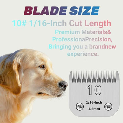 Dog Grooming Clipper Replacement Blades, Compatible with Ainds, Oster A5, Wahl Km10 and Other Series Clippers (10#|1Pack)