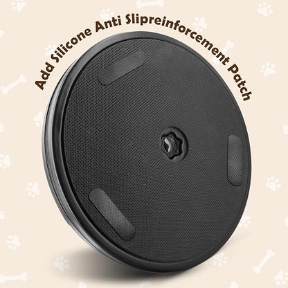 Dog Nail Scratch Board - 3 in 1 Rotatable Round Dog Scratch Pad with Treats Compartment, Stress-Free Scratch Pad Dog Nail File, Dog Scratch Board for Nails (Green), Large