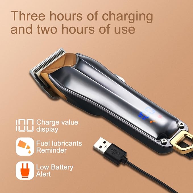 Dog Clippers for Grooming Low Noise Professional Pet Grooming Kit Rechargeable Cordless Electric Dog Hair Trimmer for Thick Coat High Power 7000RPM Pet Supplies for Dogs Cats Animals