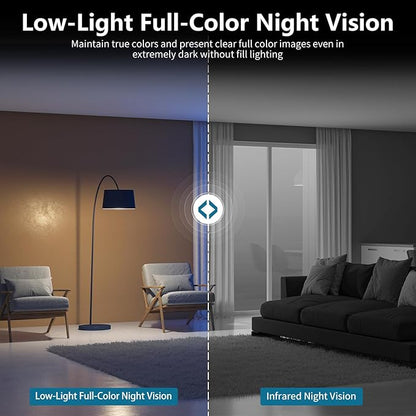 VSTARCAM Security Camera, 2K UHD, Built-in Battery, Low-Light Full-Color Night Vision, Motion Detection, Siren, 2-Way Audio, Remote Viewing, Cloud & SD Card Storage (up to 256GB)