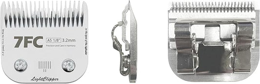 Detachable Ultra Edge Dog Clipper Blade - Constructed of Carbonized Steel, Resists Heat and Rust with Long-Lasting Sharp Edges - A5 Series (7FC: 1/8" (3.2MM))