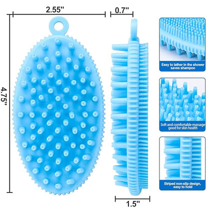 ROPO Dog Shampoo Brush, Dog Bath Brush & Dogs Shower, Dog Hand Brush for Grooming, Dog Scrubber for Bath, Dog Wash Brush (Black)