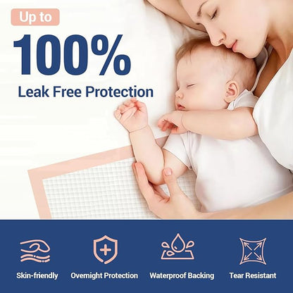 MKISS Extra Large Bed Pads 40" x 36"(30 Count), Disposable Super Absorbent Heavy Duty Incontinence Underpads, Thicken Chucks Pads for Adults, Children, Babies, Elderly and Pets