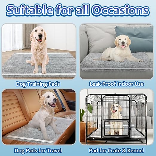 Charcoal Puppy Pads Extra Large 30"x36", 30 Count Super Absorbent Pee Pads for Dogs, Disposable Urine Bed Underpads for Doggy, Thicken XXL Disposable Pet Underpads, Piddle Pee Sheets X-Large