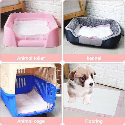 BinetGo Pink Disposable Pee Pads for Dogs, 50 Count 28” x 36” XX-Large Wee Wee Pads for Dogs Urine, Extra Absorbent Unscented Puppy Pads, Pet Training Pads for Dogs, Pink Doggy Pee Pads for Indoors