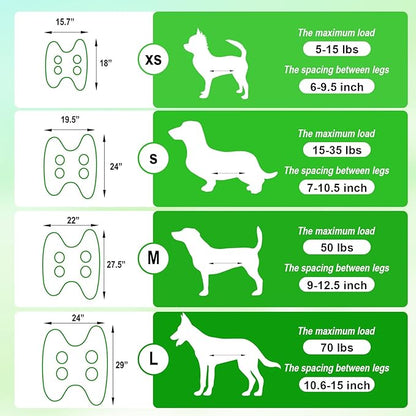 Dog Grooming Hammock for Dogs & Cats - Cat Hanger Sling Restraint Bag with Pet Nail Clipper Trimmer, Pet Grooming Harness for Nail Trimming/Clipping (Medium, Green)