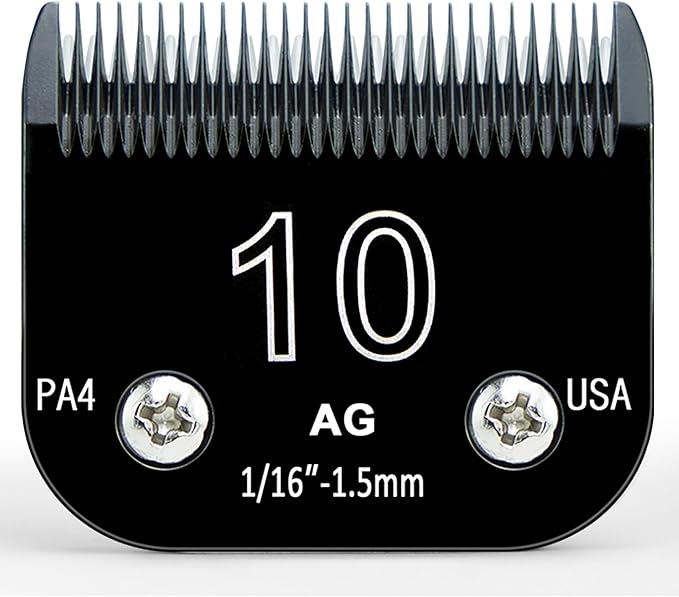 Detachable Steel Pet Dog Clipper Blades, Size-10, Compatible with Andis Cutting Length 1/16"