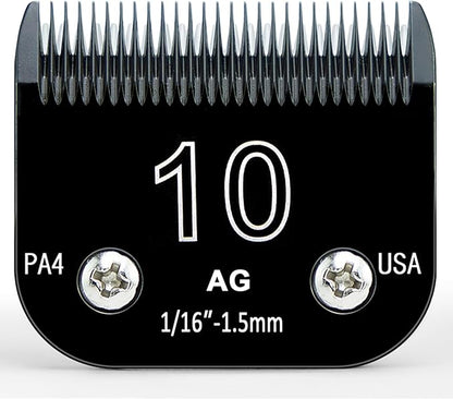 Detachable Steel Pet Dog Clipper Blades, Size-10, Compatible with Andis Cutting Length 1/16"