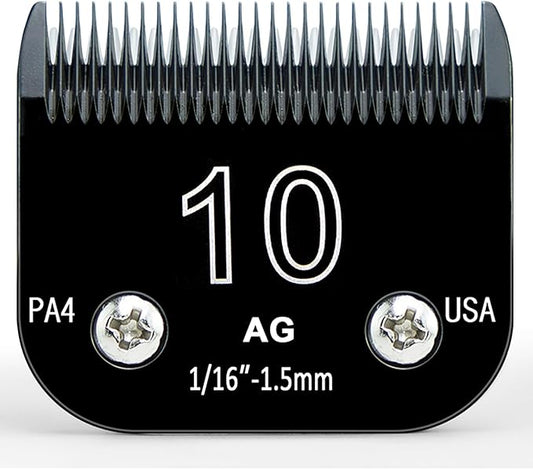 Detachable Steel Pet Dog Clipper Blades, Size-10, Compatible with Andis Cutting Length 1/16"