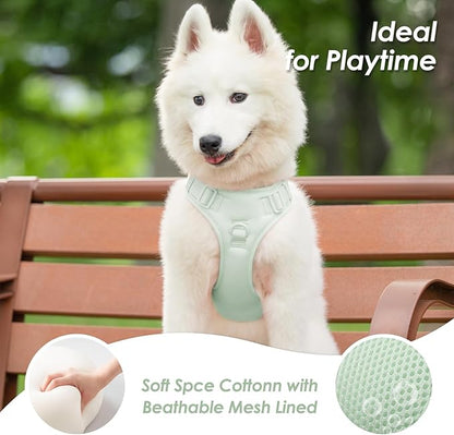 No Pull Dog Harness, Puppy Vest with Front Clip for Small Medium Large Sized Dog(Light Green,XS)