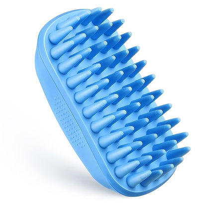 Silicone Dog Bath Brush Soft Tpe Dog Shampoo Scrubber for Bathing Grooming Gentle for Dogs Cats Non-slip Grip Removes Loose Hair Versatile for Massaging Washing