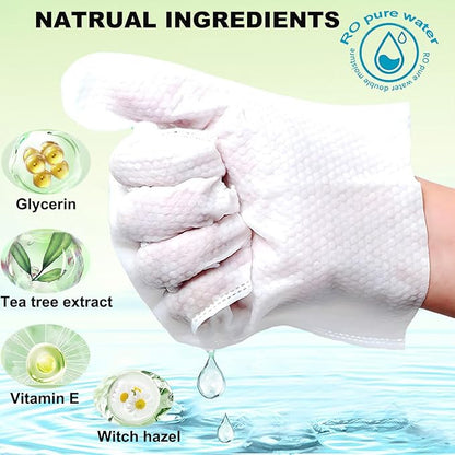 Pet Bathing Wipes for Dogs & Cats (6 Packs), Waterless Grooming Wipes for Dogs, Pet Cleaning Gloves Wipes for Daily Care and Traveling