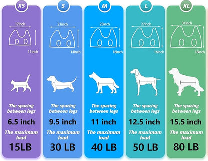 Pet Grooming Hammock Harness for Nail Trimming (XS 12lb), Sling Holder Hanger for Nail Clipping with Clippers, File, and Comb