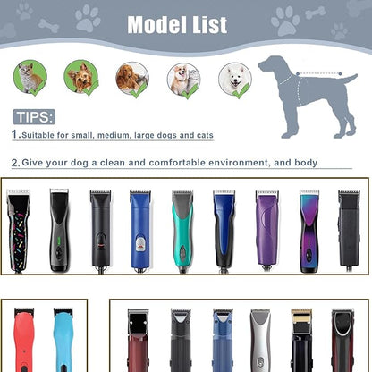 Wide Blades for Dog Grooming Blades Compatible with Andis,Oster A5,Wahl km10 Dog Clippers Stainless Steel Blades Blades for Animal Dog,Cat,Horse, (#7FW(3.2mm))