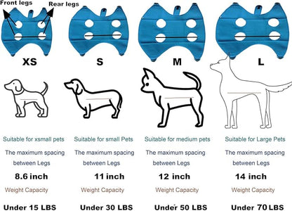Dog Grooming Hammock with Flea Comb and Dog Nail Clipper, Pet Dog Grooming Hammock Harness with Cat Nail Clipper, Nail File and Dog Brush, Dog Sling for Nail Clipping/Nail Trimming (XS, Blue)