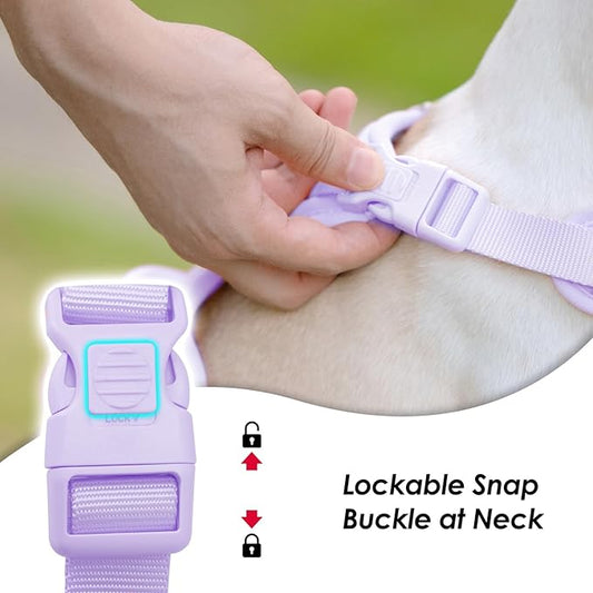No Pull Dog Harness, Puppy Vest with Front Clip for Small Medium Large Sized Dog(Light Purple,XS)