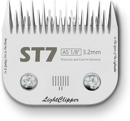 Detachable Ultra Edge Dog Clipper Blade - Constructed of Carbonized Steel, Resists Heat and Rust with Long-Lasting Sharp Edges - A5 Series (ST7: 1/8" (3.2MM))