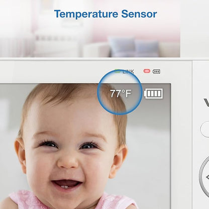 VTech Video Baby Monitor with 7" Color LCD Screen, Portable, Long Battery Life, Clear Audio/Video Quality, Secure Tranmission, No Wi-Fi, 2-Way Audio, Temperature Sensor, Travel Monitor: 819 Max