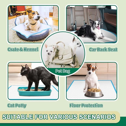 IMMCUTE Puppy Pads 22"x23" 100 Count | 6-Layer Leak-Proof & Super Absorbent Dog Training Pads | Disposable Potty Pads for Puppies, Dogs, Cats & Rabbits | Blue & White