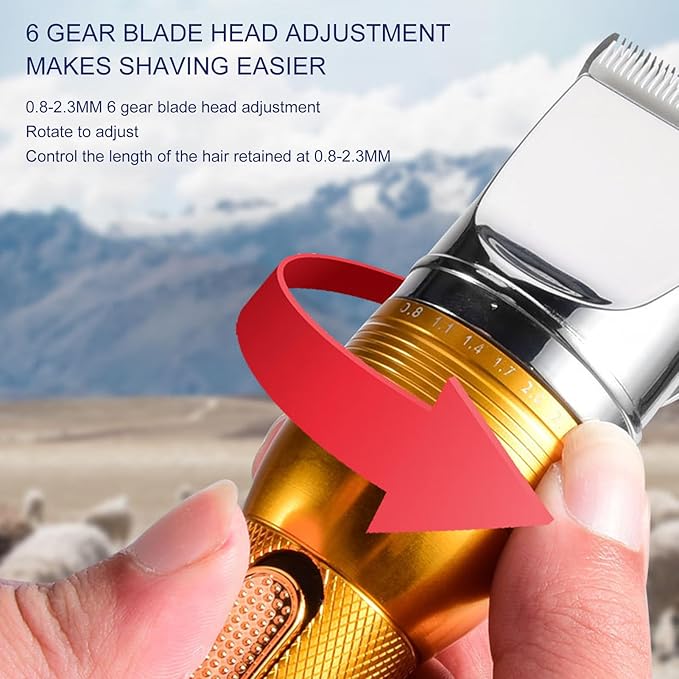 Professional Sheep Shears, Farm Electric Shearing Clipper for Sheep Goats Cats Dogs Pets (US Plug)