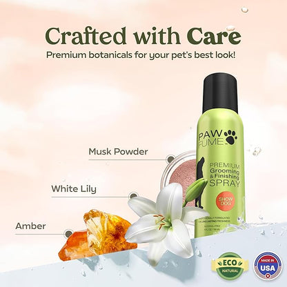 PAWFUME Dog Perfume Spray Long Lasting Scent for Grooming, Show Dog, 1-Pack – Keep Your Pup Fresh All Day – Hypoallergenic, Alcohol-Free, Detangling & Moisturizing – Salon-Quality Dog Cologne Spray