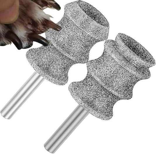 For Dremel Pet Dog Nail Grinder Attachment, Diamond Fit Dremel Bit For Dog Nail, Rotary Fit Dremel Dog Nail Diamond Bit, 1/8'' Fit Dremel Pet Dog Nail Grinder Refills Replacement Head 2-Pack（ Large ）