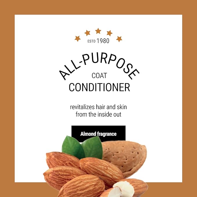 All-Purpose Coat Dog Conditioner, 1 Gallon - All Natural Ingredients, Handcrafted, Loosens Tangles and Eliminates Static, Aids in DeShedding, Professional Grade Grooming Formula
