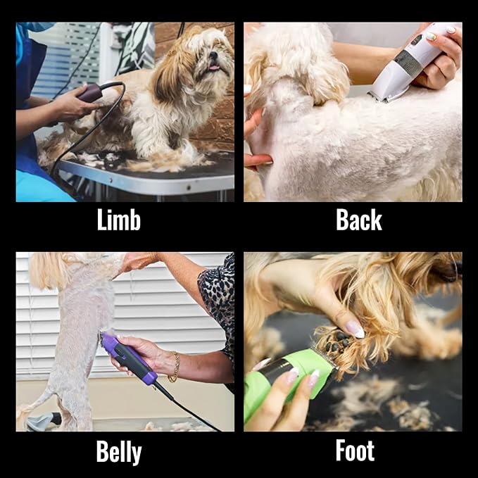 FENICE PEAK 7FC Low Noise Pet Dog Grooming Clippers Replacement Blade Ceramic Edge Detachable Steel Pet Clipper Blade with Cutting Length of 3.2mm 1/8'' (1 Count)