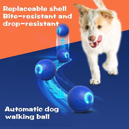 2PCS Shaky Ball Toy for Dogs,Pet Bounce Ball ,Vibrating Dog Ball for Dogs, Automatic Moving Dog Toy Ball,Bouncing Ball for Dogs Interactive Dog Ball,Automatic Moving Dog Toy Ball shaking(Blue+Orange)