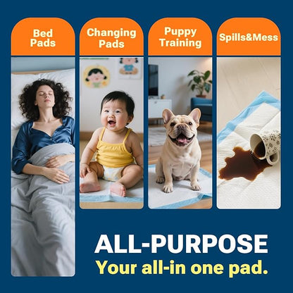 100 Count Disposable Bed Pads for Adult 36" x 36", Chucks Pads Underpads Bed Liner for Incontinence, Extra Large Puppy Pads / Dog Pee Pads / Wee Wee Pads for Training, XL
