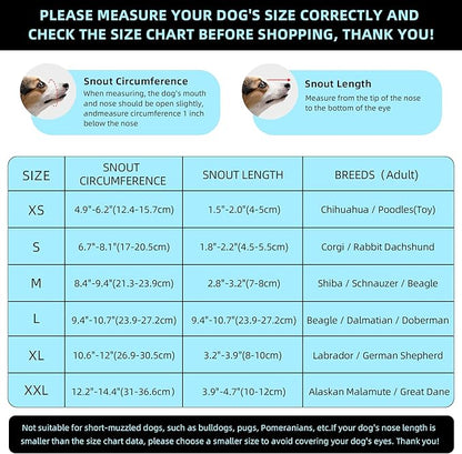 Dog Muzzle, Breathable Soft Muzzle for Small Dogs to Anti & Prevent Barking Biting Chewing, Reflective & Adjustable Basket Muzzle with Air Mesh for Toy Poodles Blue S