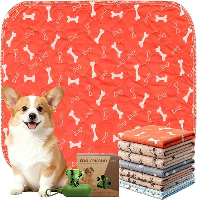 Puppypad.com Pee Pad, Washable Puppypad with Pheromones, Reusable Puppypad Brand Puppy Pad Mats- The Last Pee Pad You'll Get, Leak-Proof Pet Training Rug for Dogs Indoor Use (A, M(28×31in))