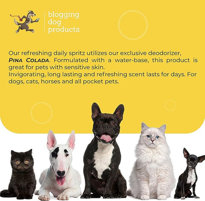 Premium Dog Deodorant Spray - Long Lasting Pet Odor Eliminator - Refreshing Dog Deodorizer Spray for Grooming - Pina Colada
