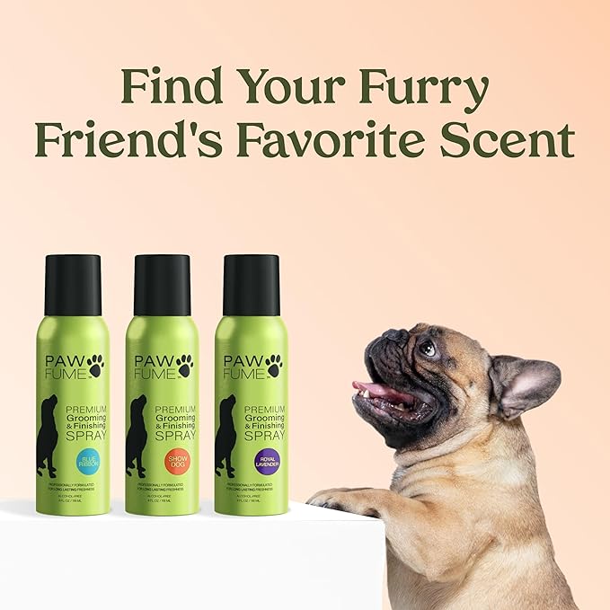 PAWFUME Dog Perfume Spray Long Lasting Scent for Grooming, Show Dog, 4-Pack – Keep Your Pup Fresh All Day – Hypoallergenic, Alcohol-Free, Detangling & Moisturizing – Salon-Quality Dog Cologne Spray