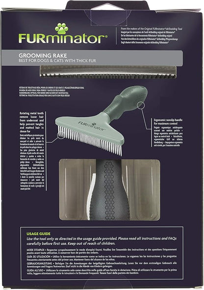 FURminator Grooming Rake for Cats and Dogs